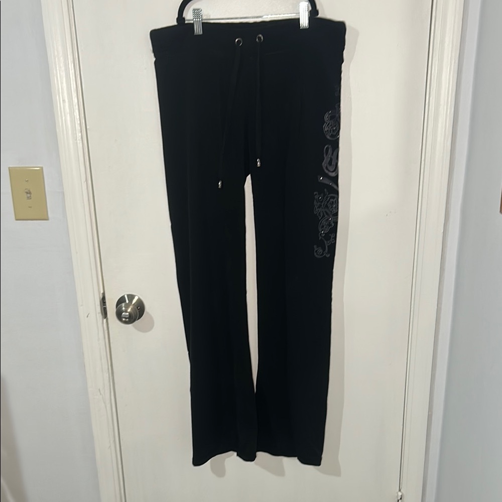 Y2K Rhinestone Design Black Sweat Suit - Picture 10 of 12